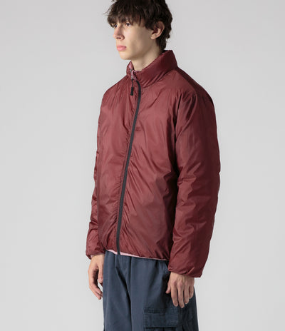 Pop Trading Company Quilted Reversible Puffer Jacket - Mesa Rose / Fired Brick