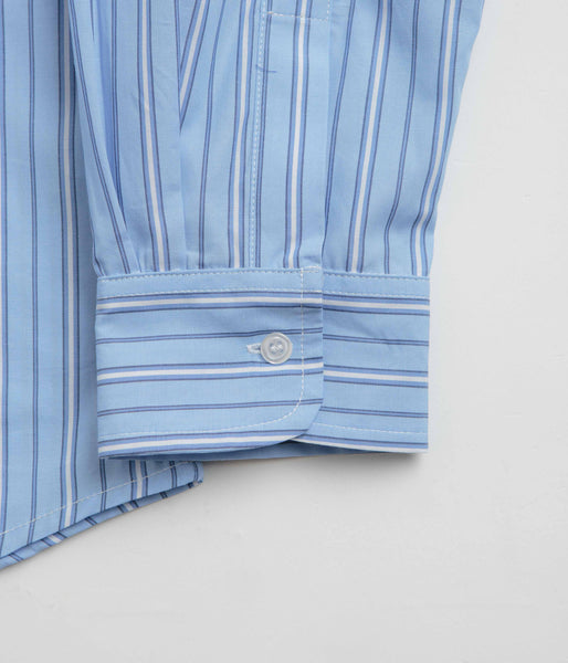 Pop Trading Company Striped Logo Shirt - Blue | flatspot