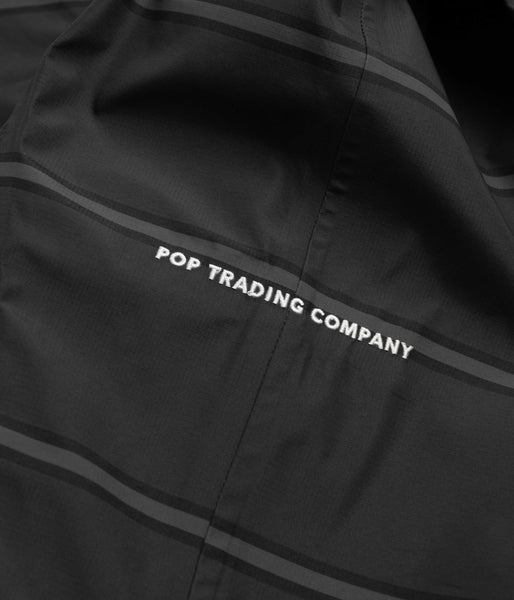 Pop Trading Company Striped Oracle Jacket - Anthracite / Black