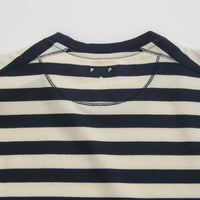 Pop Trading Company Striped Pocket T-Shirt - Navy / Off White thumbnail