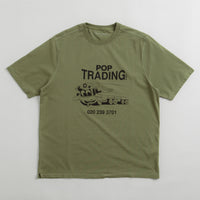 Pop Trading Company Trading T-Shirt - Loden Green thumbnail