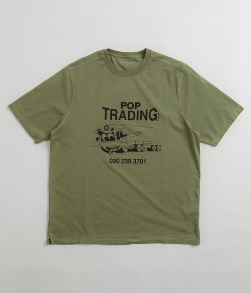 Pop Trading Company Trading T-Shirt - Loden Green | flatspot