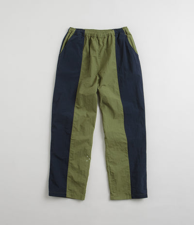 Pop Trading Company Two Tone Football Pants - Loden Green / Navy