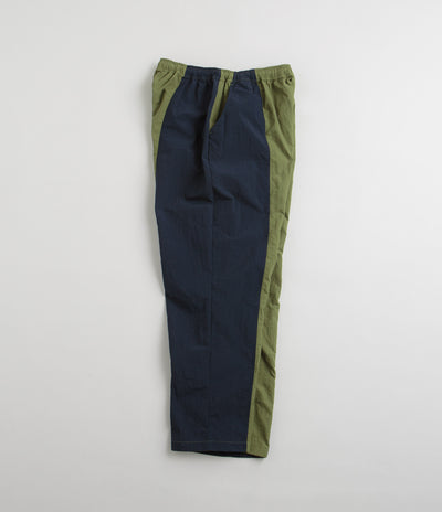 Pop Trading Company Two Tone Football Pants - Loden Green / Navy