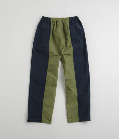 Pop Trading Company Two Tone Football Pants - Loden Green / Navy