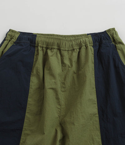 Pop Trading Company Two Tone Football Pants - Loden Green / Navy