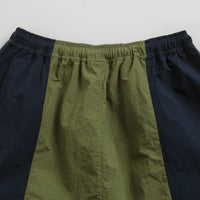 Pop Trading Company Two Tone Football Pants - Loden Green / Navy thumbnail