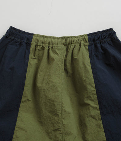 Pop Trading Company Two Tone Football Pants - Loden Green / Navy