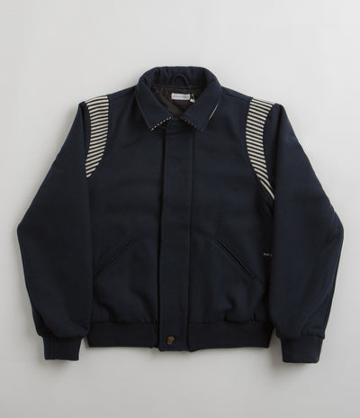 Pop Trading Company Varsity Jacket - Navy