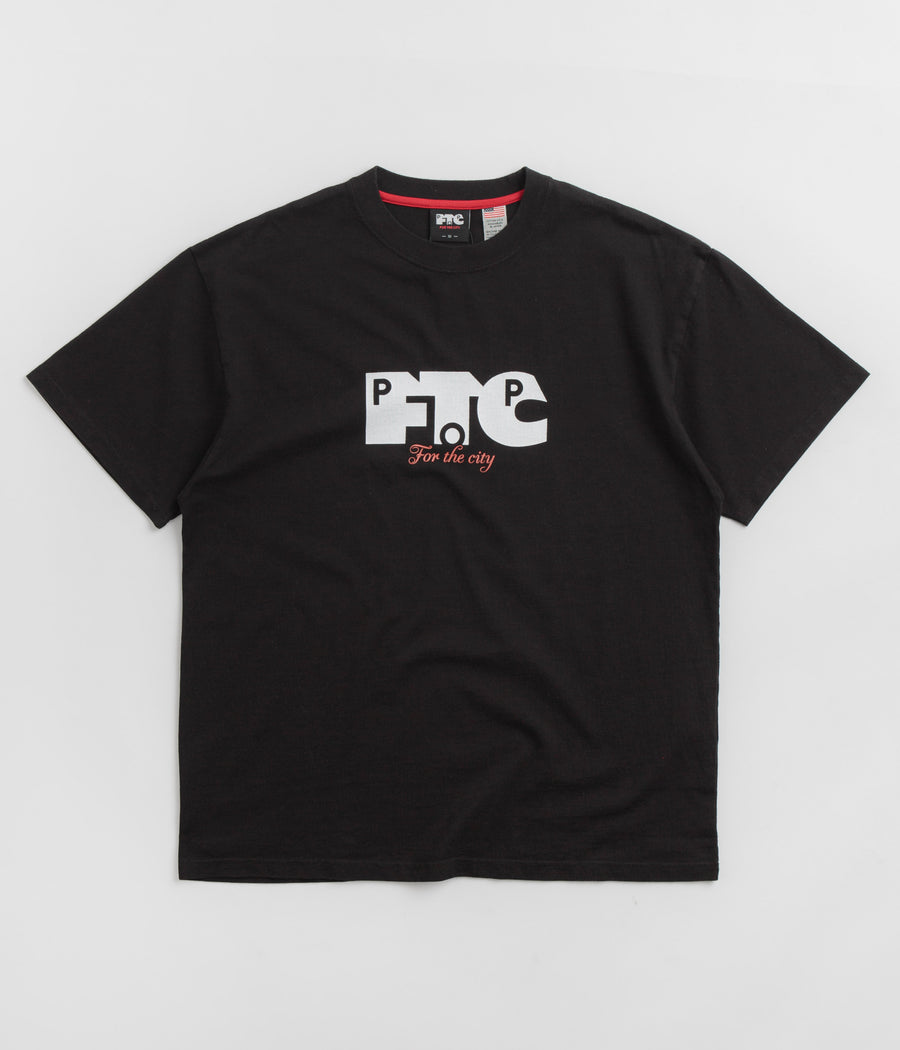 Pop Trading Company x FTC Logo T-Shirt - Black