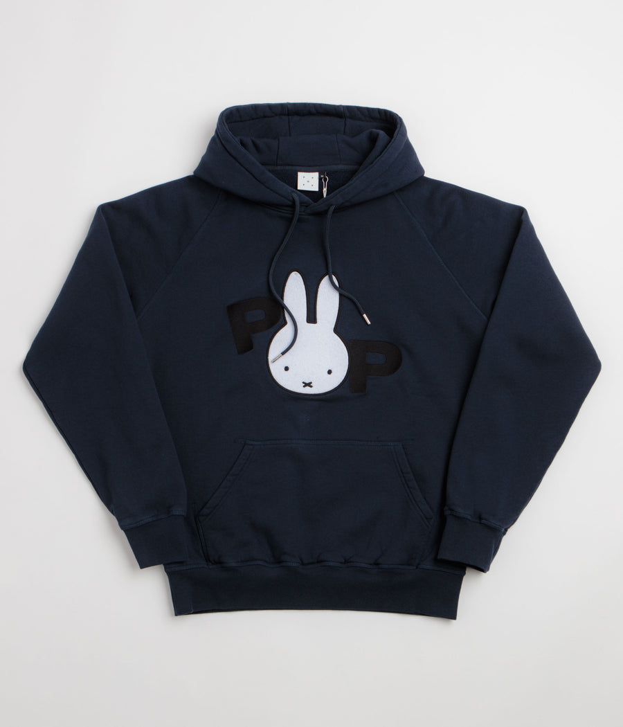 Pop Trading Company x Miffy Applique Hoodie - Navy
