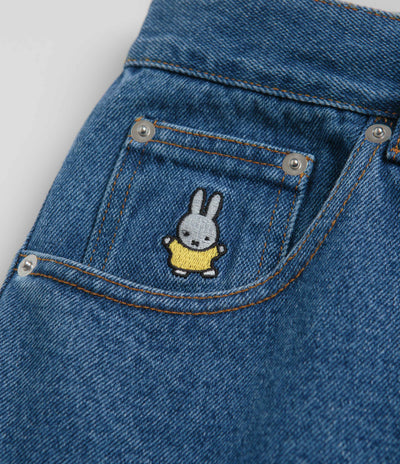 Pop Trading Company x Miffy DRS Denim Jeans in Dark Stonewash