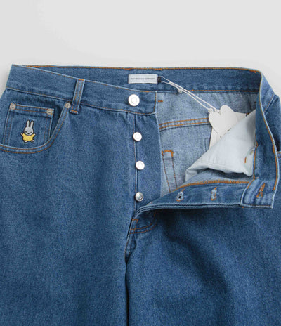 Pop Trading Company x Miffy DRS Denim Jeans in Dark Stonewash