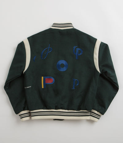 Pop Trading Company x Parra Varsity Jacket - Pine Green