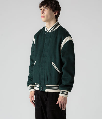 Pop Trading Company x Parra Varsity Jacket - Pine Green