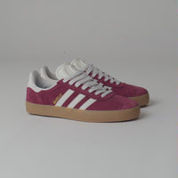 Adidas Gazelle ADV Shoes in Shadow Red and Crystal White / Gold Metallic thumbnail