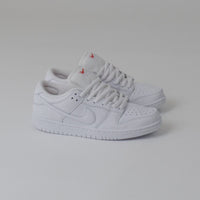 Nike SB Orange Label Dunk Low Pro Shoes - White / White - White - White thumbnail
