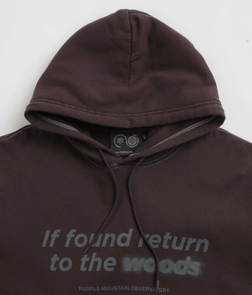Purple Mountain Observatory Garment Dye Hoodie - Chocolate | Flatspot