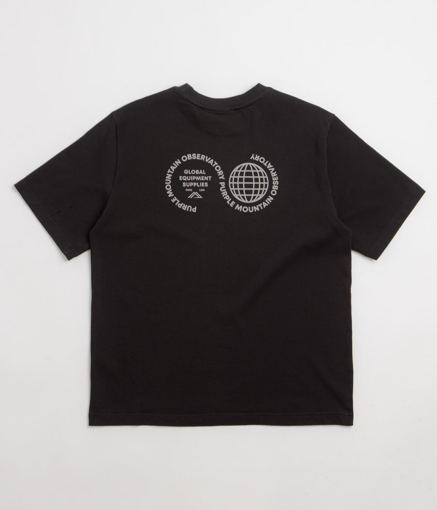 Purple Mountain Observatory Globe T-Shirt - Black / Grey