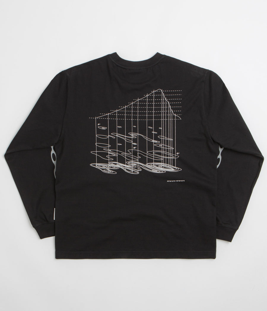 Purple Mountain Observatory Map Projections Long Sleeve T-Shirt - Black