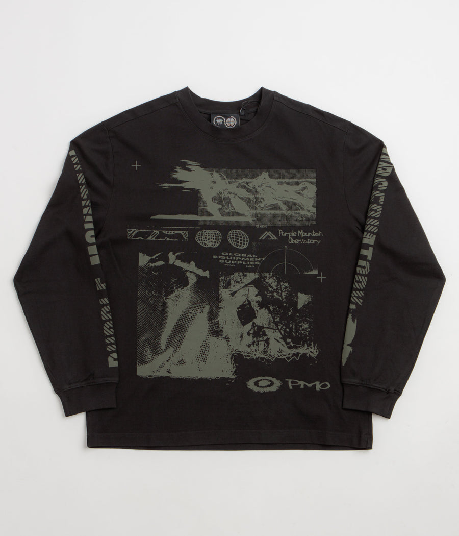 Purple Mountain Observatory Spaces Long Sleeve T-Shirt - Black
