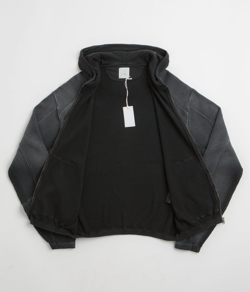 ROA Bee Sun Faded Zip Up Hoodie - Black | flatspot