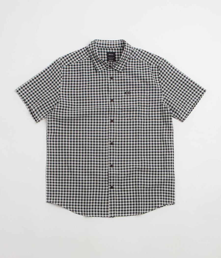 RVCA Overspray Short Sleeve Shirt - Black / White