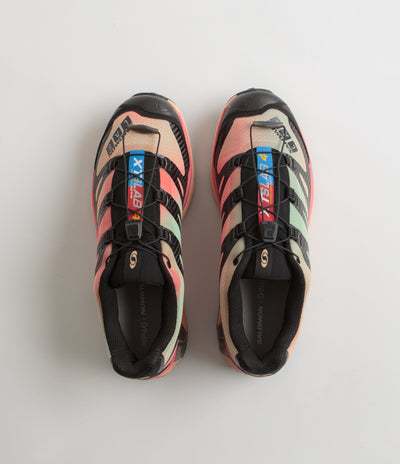 Salomon XT-4 OG Aurora Borealis Shoes - Black / Prairie Sunset / Sugar Coral