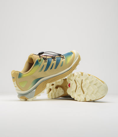 Salomon XT-4 OG Aurora Borealis Shoes - Southern Moss / Transparent Yellow / Deep Dive
