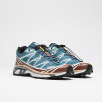Salomon XT-6 Shoes in Aegean Blue and Tortoise Shell / Hazelnut thumbnail