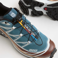Salomon XT-6 Shoes in Aegean Blue and Tortoise Shell / Hazelnut thumbnail