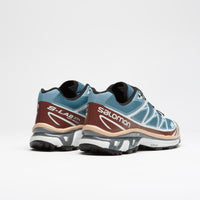 Salomon XT-6 Shoes in Aegean Blue and Tortoise Shell / Hazelnut thumbnail
