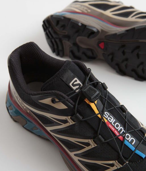 Salomon XT-6 Shoes - Black / Falcon / Cow Hide | flatspot