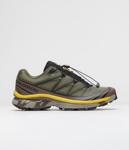 SALOMON XT-6 オリーブ salomon-xt-6-shoes-olive-night