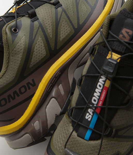 Salomon XT-6 Shoes - Olive Night / Black / Sulphur | flatspot