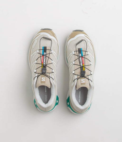 Salomon XT-6 Shoes - Rainy Day / Chinchilla / Dynasty Green | flatspot