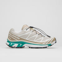 Salomon XT-6 Shoes in Rainy Day and Chinchilla / Dynasty Green thumbnail