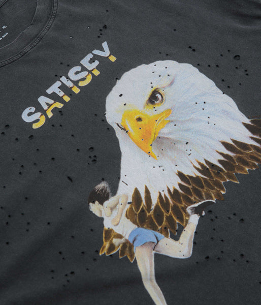 Satisfy MothTech Eagle T-Shirt - Aged Black | flatspot