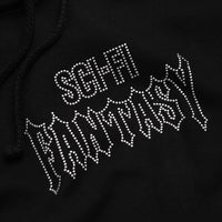Sci-Fi Fantasy Biker Studded Hoodie in Black thumbnail