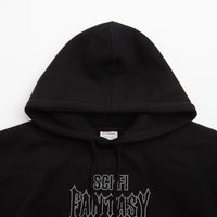 Sci-Fi Fantasy Biker Studded Hoodie in Black thumbnail