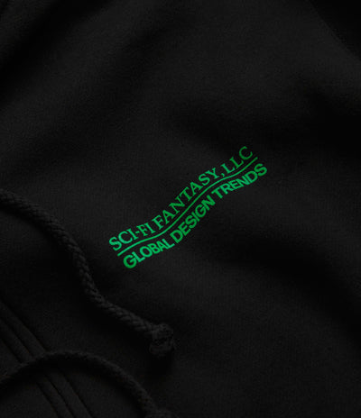 Sci-Fi Fantasy Design Trends Zip Up Hoodie in Black