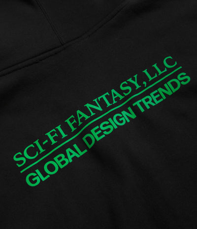 Sci-Fi Fantasy Design Trends Zip Up Hoodie in Black