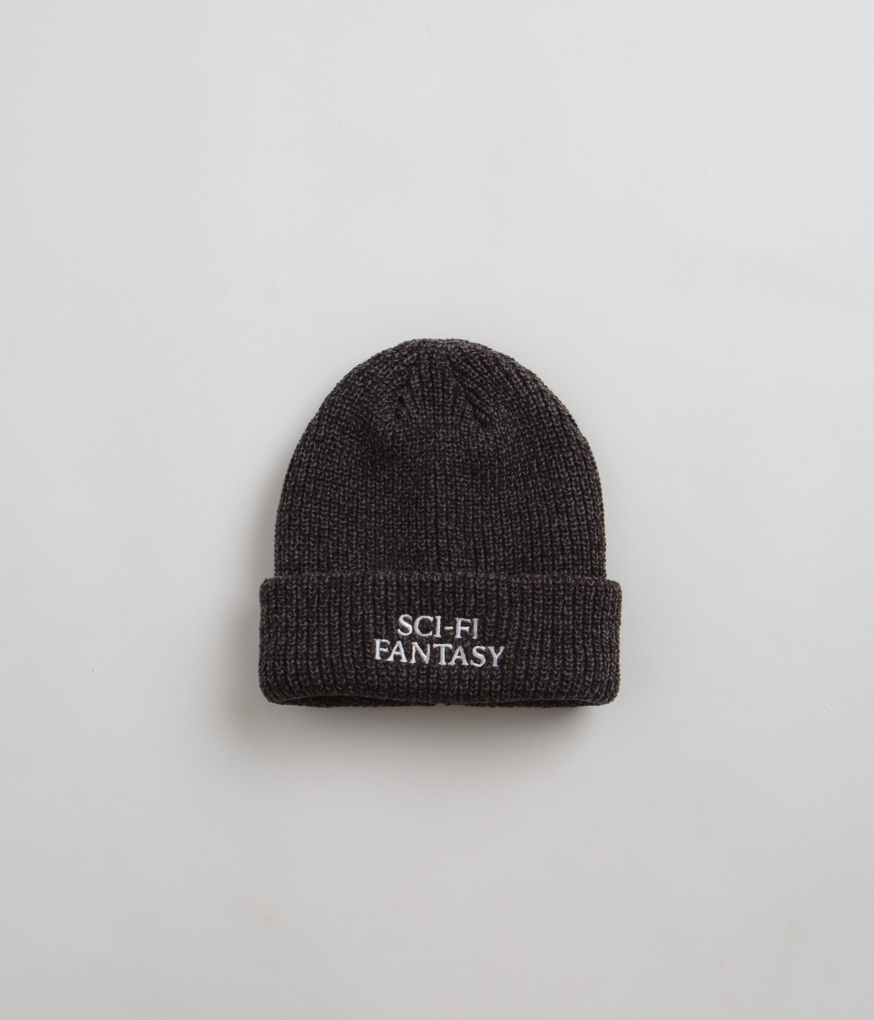 Sci-Fi Fantasy Mixed Yarn Logo Beanie - Black / Gray