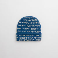 Sci-Fi Fantasy Repeat Logo Beanie - Blue thumbnail