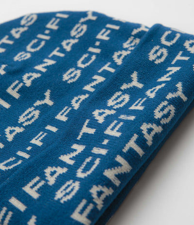 Sci-Fi Fantasy Repeat Logo Beanie - Blue