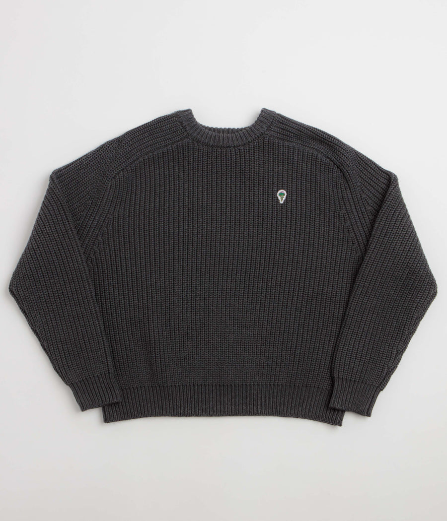 Service Works Artichoke Chunky Knit Crewneck Sweatshirt - Charcoal