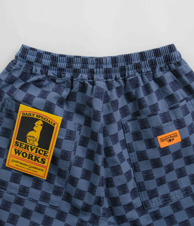 Service Works Classic Chef Shorts - Blue Checker