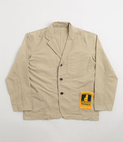 Service Works Drill Server Suit Jacket in Khaki