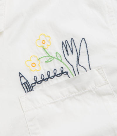 Service Works Light Twill Necessities Short Sleeve Shirt in Off White