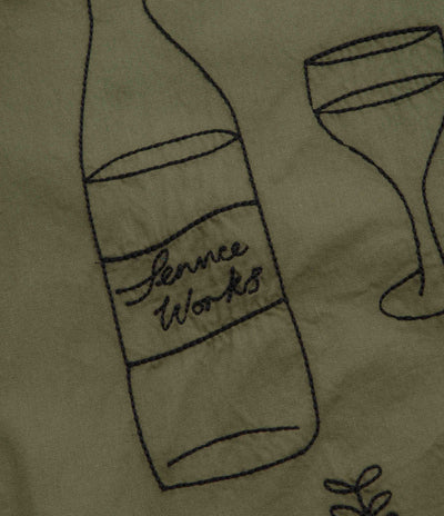 Service Works Light Twill Picnic Short Sleeve Shirt in Olive